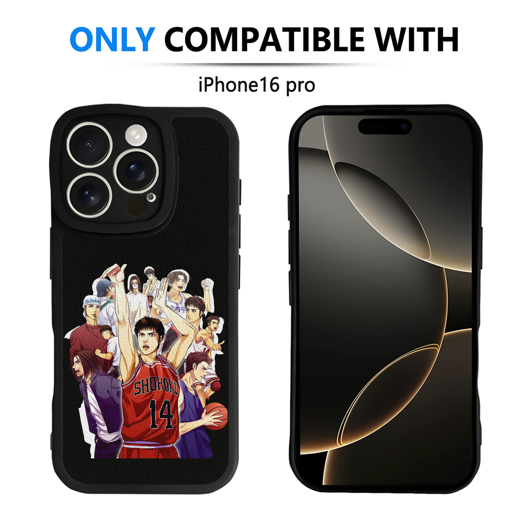 （画像用） SLAM DUNK／スラムダンク 【iPhone 16シリーズ対応】シリコンスマホケース（レザー調） 材質：シリコン